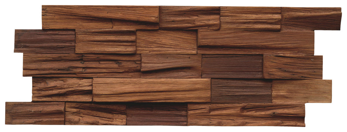 WANDVERKLEIDUNG 5 Stück  - Braun, Basics, Holz (50/20/1.8cm)