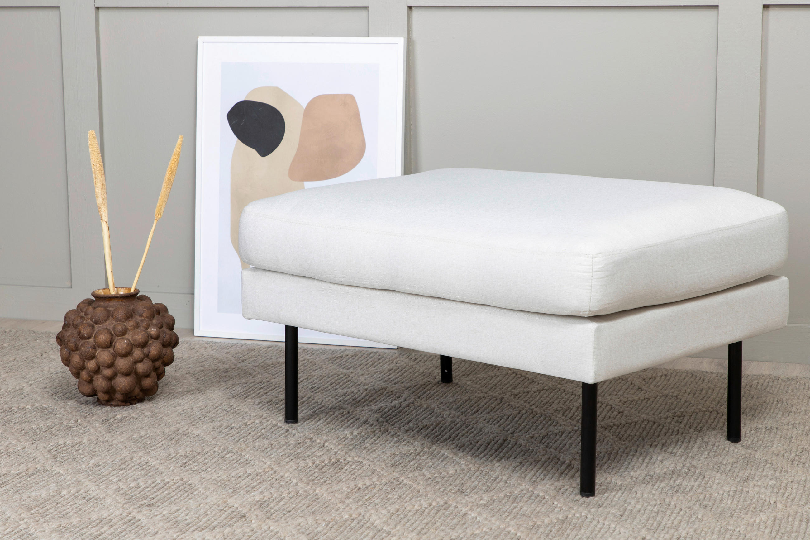 HOCKER Schwarz, Beige  - Beige/Schwarz, Design, Kunststoff/Textil (85/47/64cm) - Livetastic
