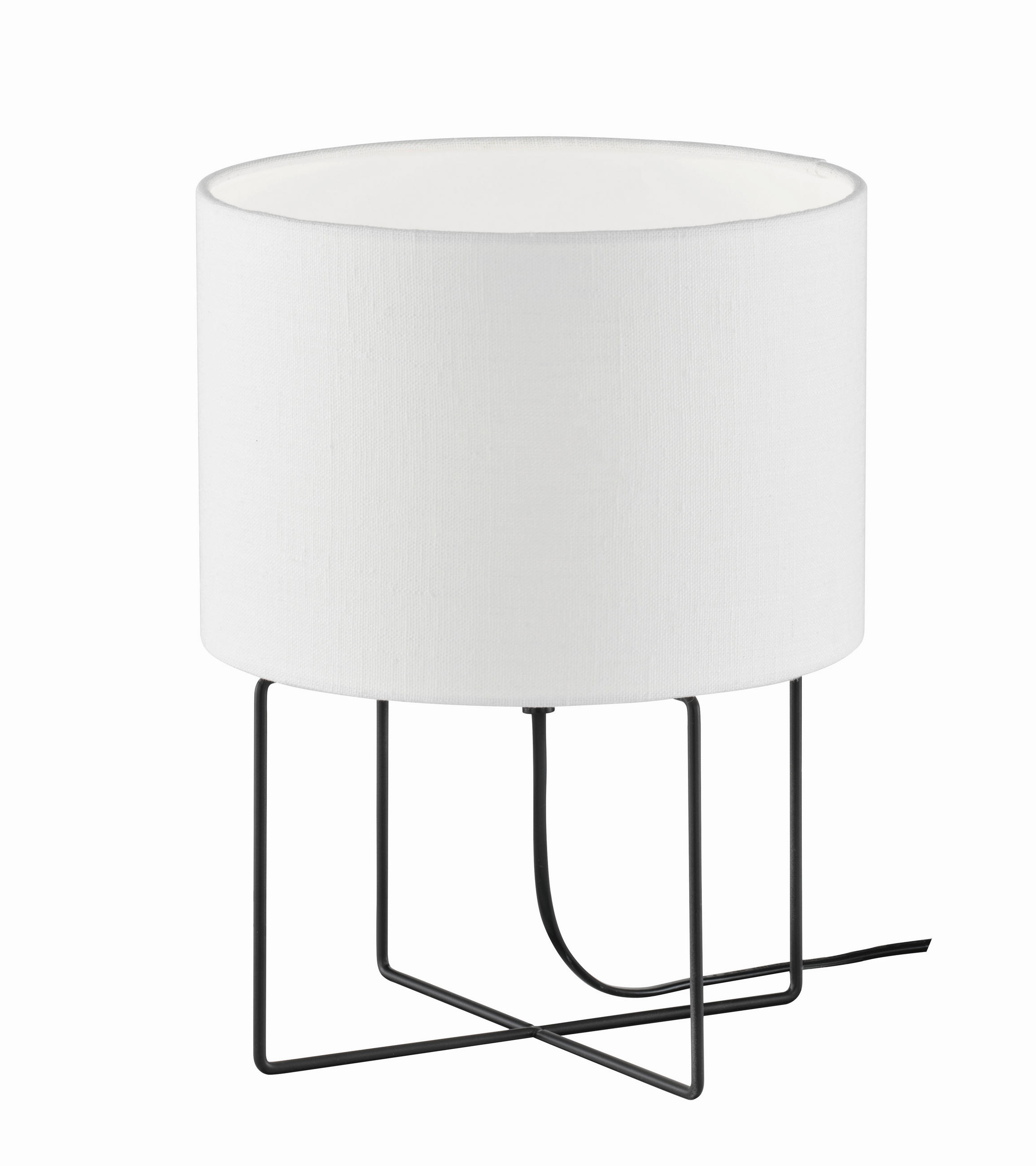 SVJETILJKA STOLNA Java  - bijela/crna, Basics, metal/tekstil (24,5/32cm)