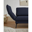 ECKSOFA  in Flachgewebe Blau Armteilverstellung, Relaxfunktion, Drehsitzfunktion  255-365/175-224 cm  - Blau/Schwarz, Design, Textil/Metall (255-365/175-224cm) - Dieter Knoll
