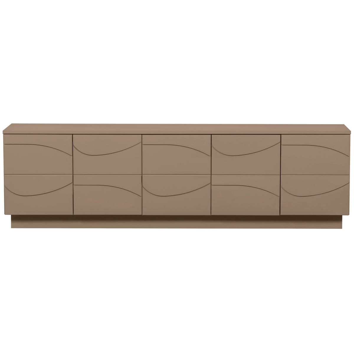 LOWBOARD Teo  in 180/52/40 cm  - Schlammfarben, Design, Holz (180/52/40cm) - Livetastic