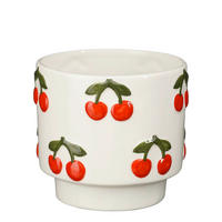 VAZA  keramika  - rdeča, Basics, keramika (12.5/12.5/11.0cm)