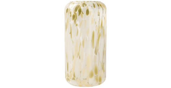 VASE 32 cm  - Beige/Grün, Basics, Glas (15,5/32cm) - Ambia Home