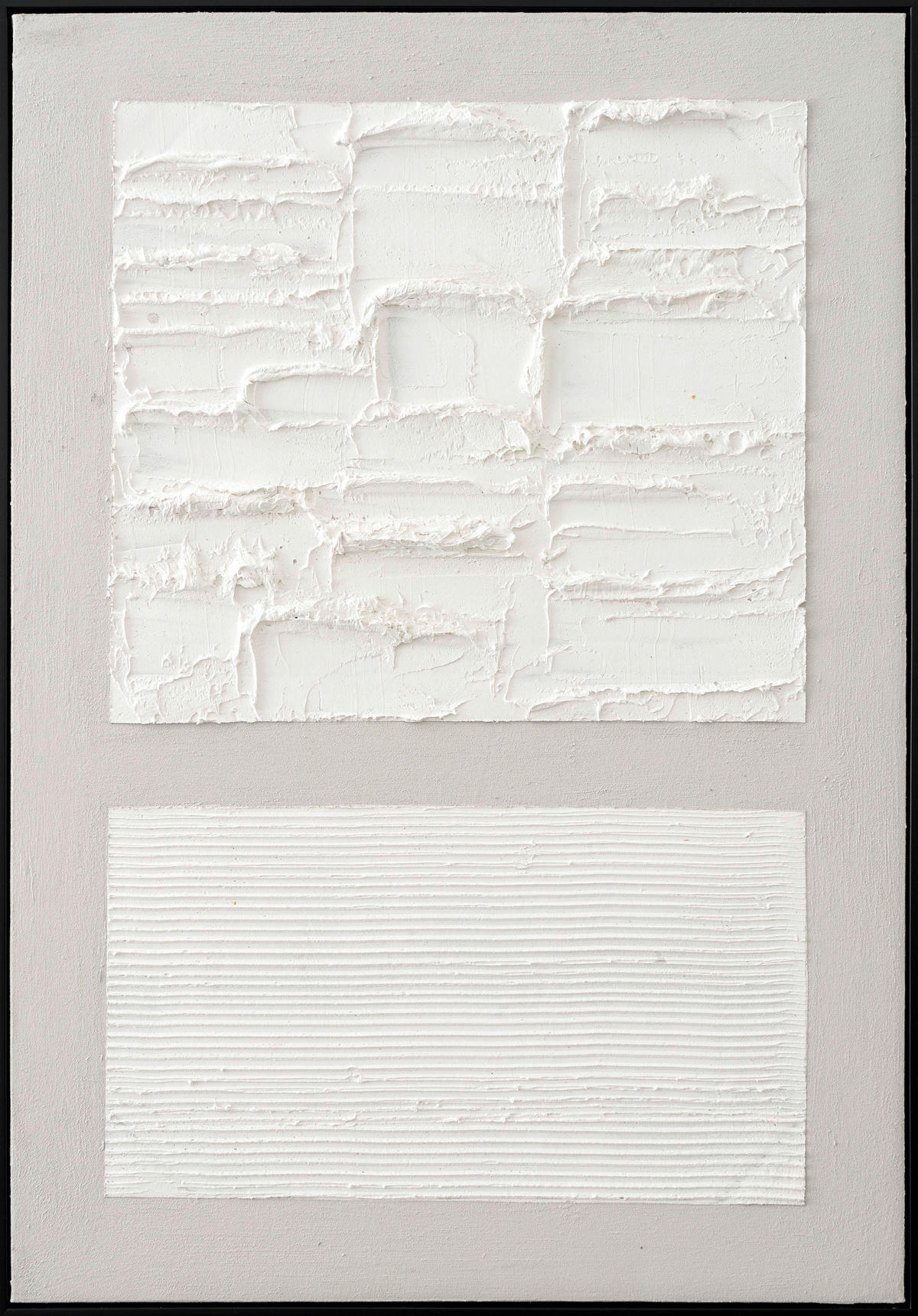 ÖLGEMÄLDE Abstraktes 70/100 cm  - Schwarz/Weiß, Design, Holz/Kunststoff (70/100cm) - Monee