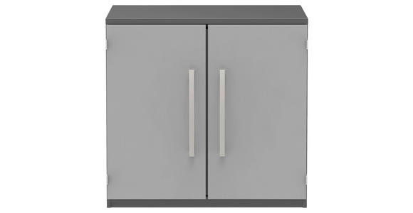 AKTENSCHRANK Anthrazit, Hellgrau  - Anthrazit/Hellgrau, KONVENTIONELL, Holzwerkstoff (80/76,5/43cm) - Moderano