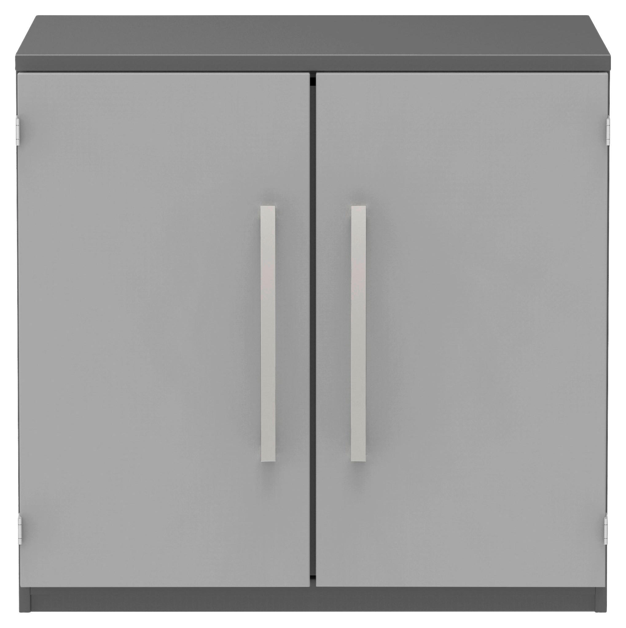 AKTENSCHRANK Anthrazit, Hellgrau  - Anthrazit/Hellgrau, KONVENTIONELL, Holzwerkstoff (80/76,5/43cm) - Moderano