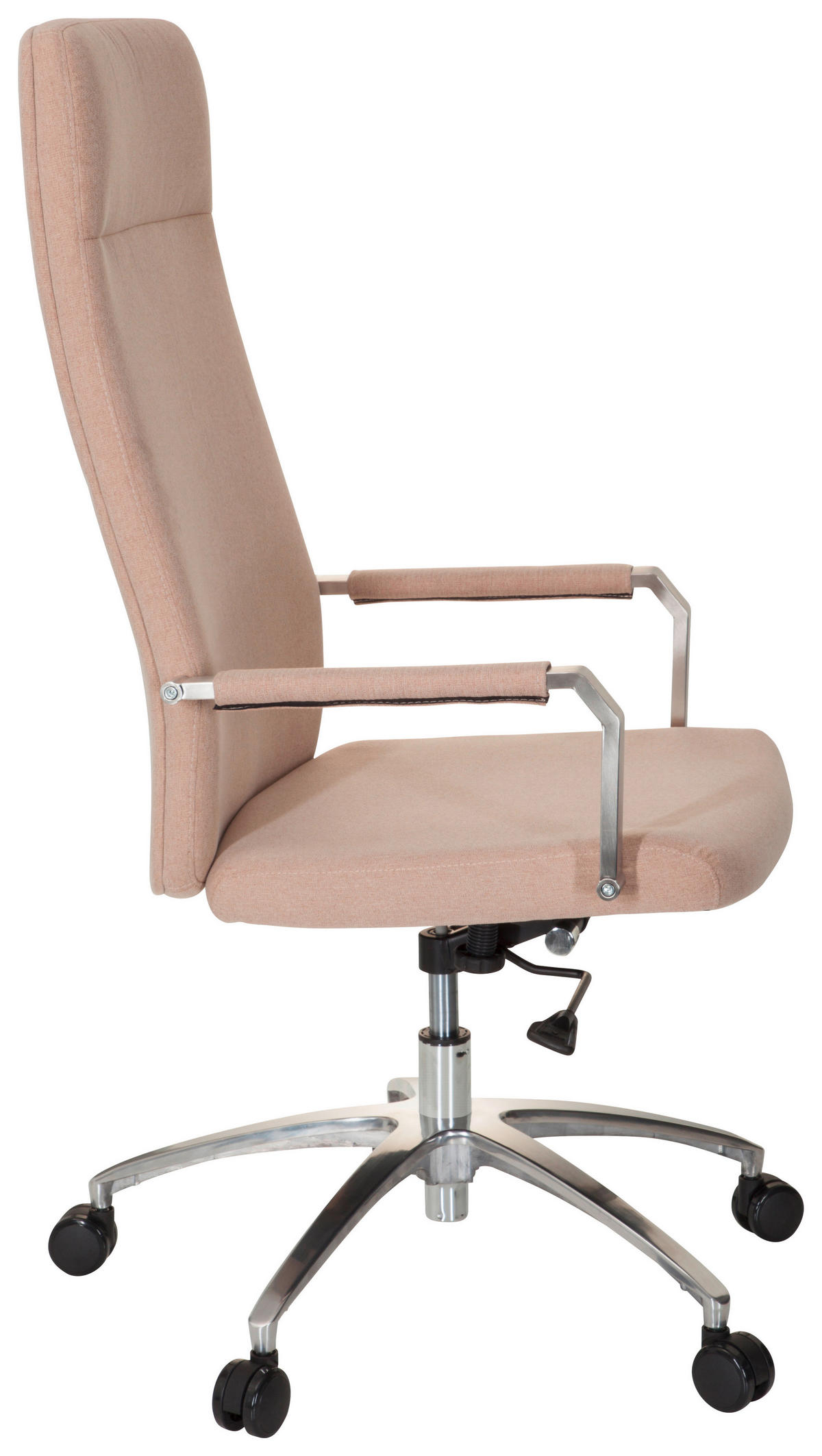 DREHSTUHL Flachgewebe Beige  - Beige/Alufarben, MODERN, Kunststoff/Textil (56/131/67cm) - MID.YOU