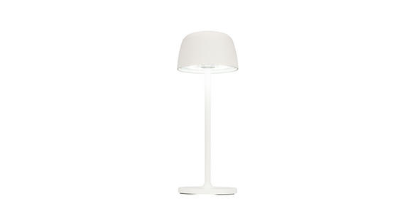 AKKU-TISCHLEUCHTE Las Vegas 10,5/27 cm  - Transparent/Weiß, Design, Kunststoff/Metall (10,5/27cm) - Novel