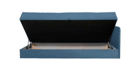 LIEGE in Velours Blau - Blau/Schwarz, KONVENTIONELL, Kunststoff/Textil (205/80/125cm) - Xora
