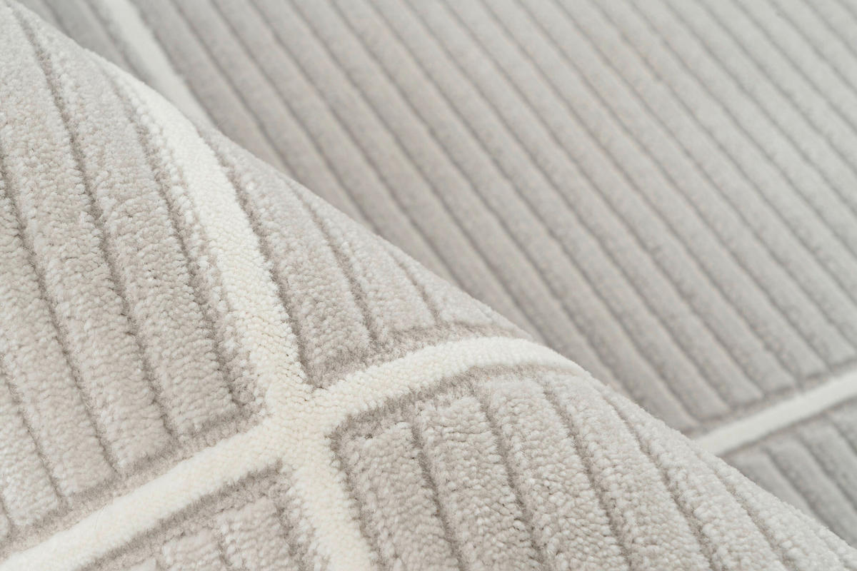 FLACHWEBETEPPICH 120/170 cm Silberfarben  - Silberfarben, Basics, Textil (120/170cm) - Kayoom