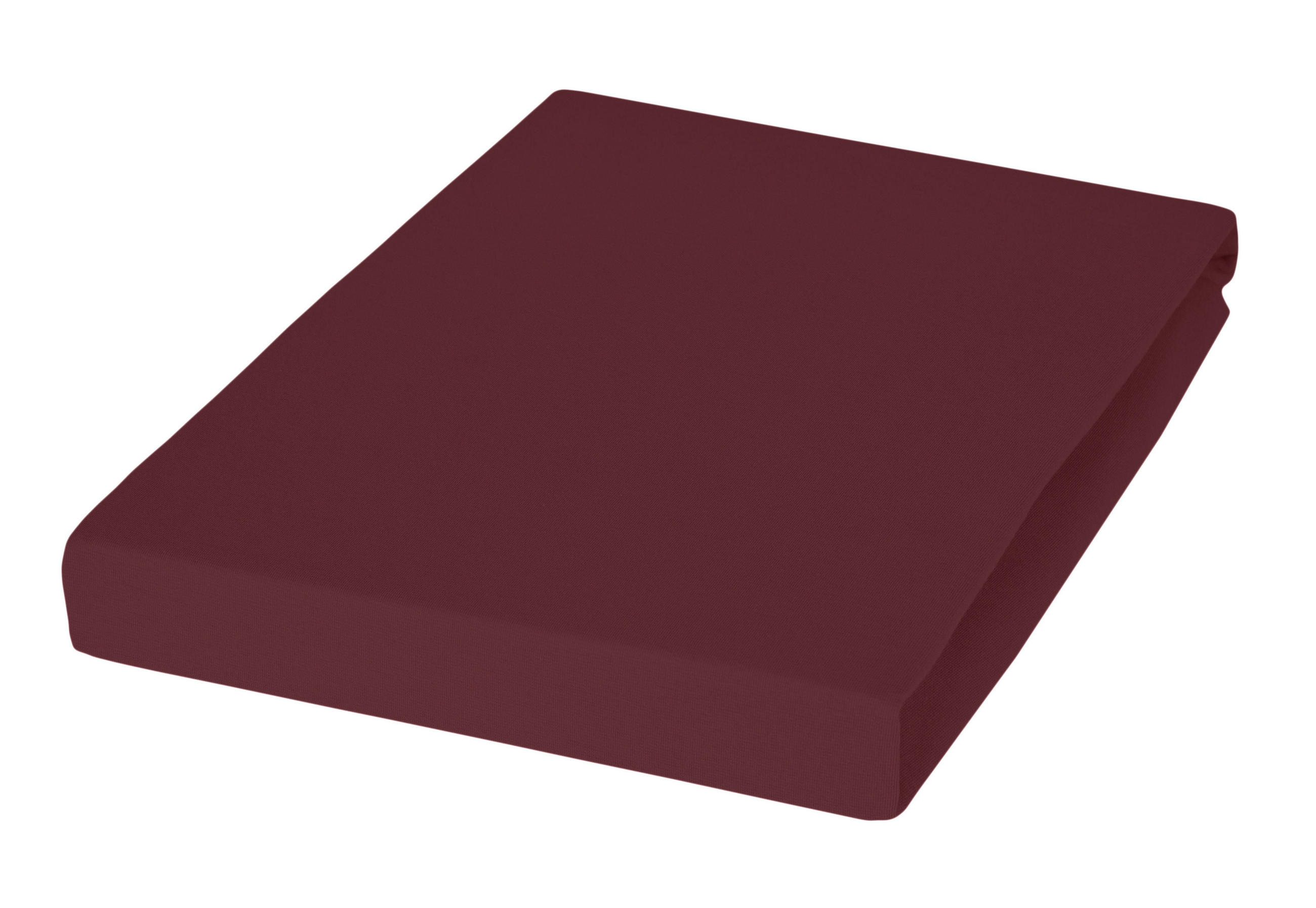 SPANNBETTTUCH Jersey  - Dunkelrot, Basics, Textil (100/200cm) - Janine