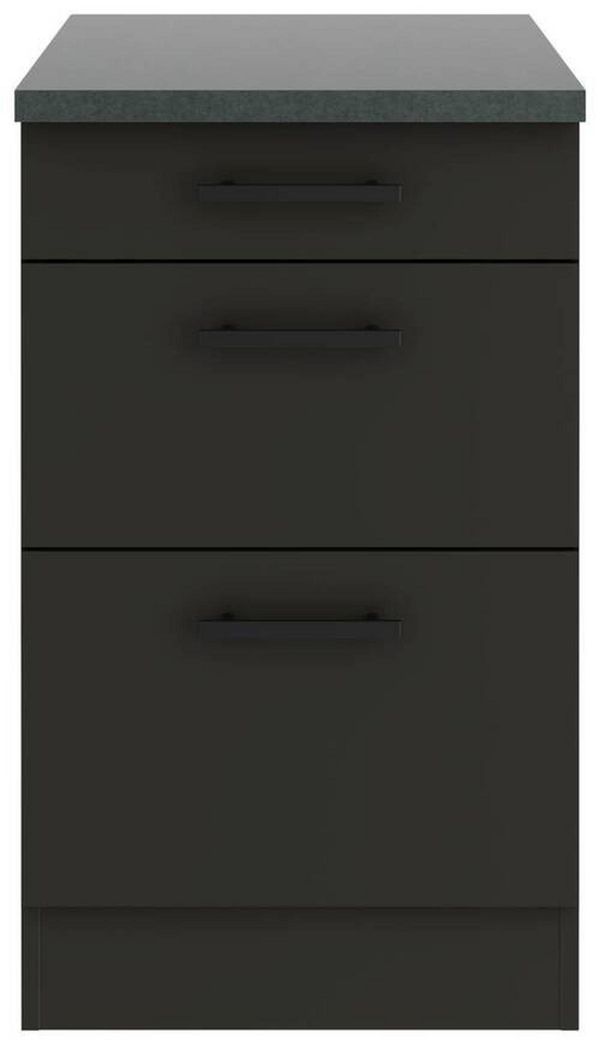 KÜCHENUNTERSCHRANK 50/84,8/60 cm  in Anthrazit  - Anthrazit/Buchefarben, Basics, Holzwerkstoff/Metall (50/84,8/60cm) - Optifit