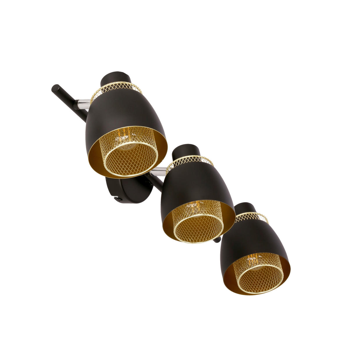 STRAHLER 57.5/10/18,5 cm   - Goldfarben/Schwarz, Design, Metall (57.5/10/18,5cm)