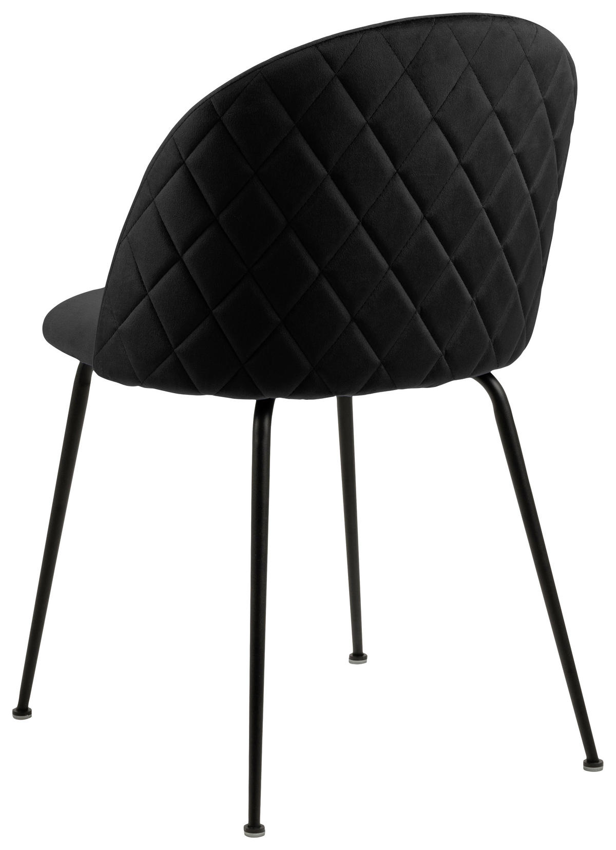 STOL, tekstil črna  - črna, Konvencionalno, kovina/tekstil (49,5/80,5/54cm) - Ambia Home