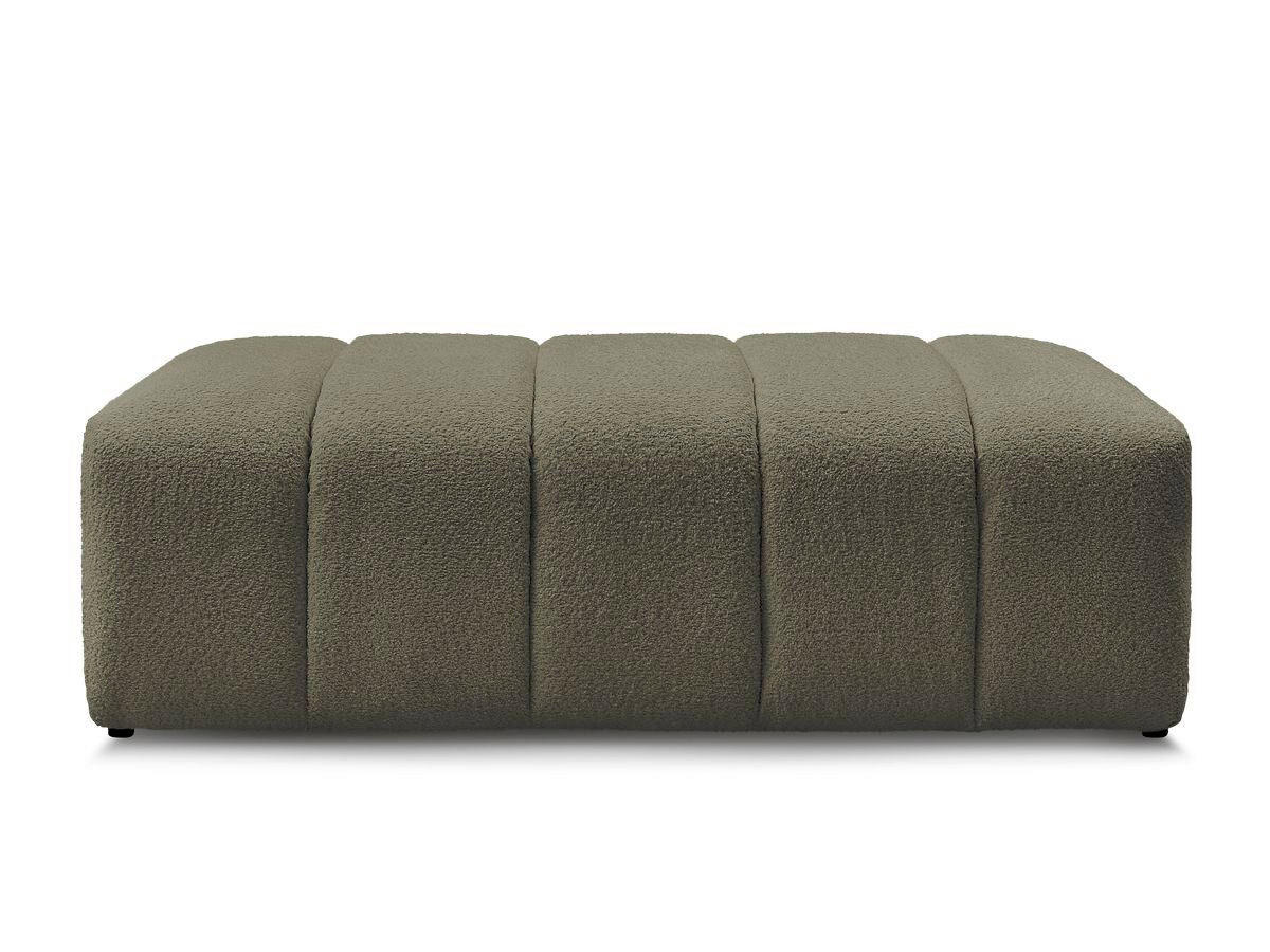 HOCKER ANNECY Bouclé Grün  - Schwarz/Grün, MODERN, Kunststoff/Textil (146/45/68cm)