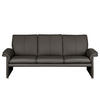 3-SITZER-SOFA Echtleder Dunkelbraun  - Dunkelbraun/Silberfarben, Design, Leder/Metall (214/90/88cm) - Livetastic