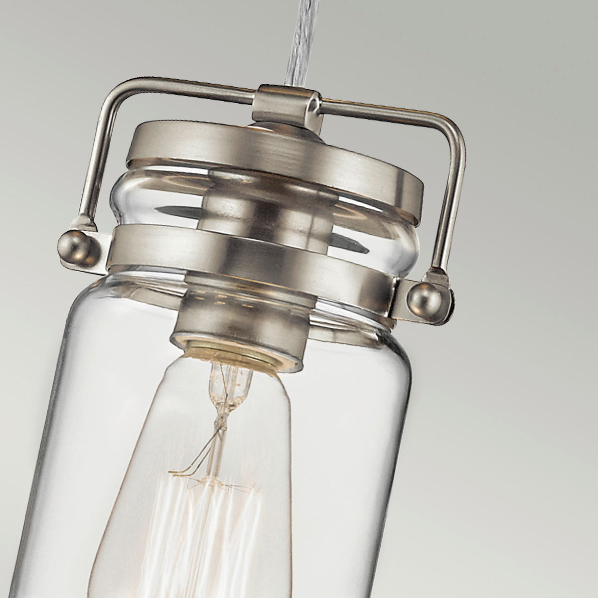 HÄNGELEUCHTE Elstead Brinley 12/25.6 cm   - Nickelfarben, LIFESTYLE, Glas/Metall (12/25.6cm) - Elstead Lighting