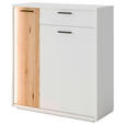 SCHUHSCHRANK 95/105/37 cm  - Eichefarben/Anthrazit, Design, Holzwerkstoff/Metall (95/105/37cm) - Xora