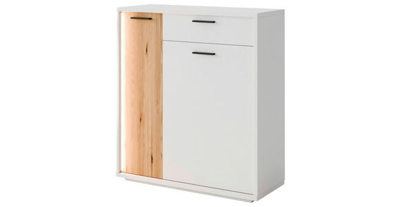 SCHUHSCHRANK 95/105/37 cm  - Eichefarben/Anthrazit, Design, Holzwerkstoff/Metall (95/105/37cm) - Xora