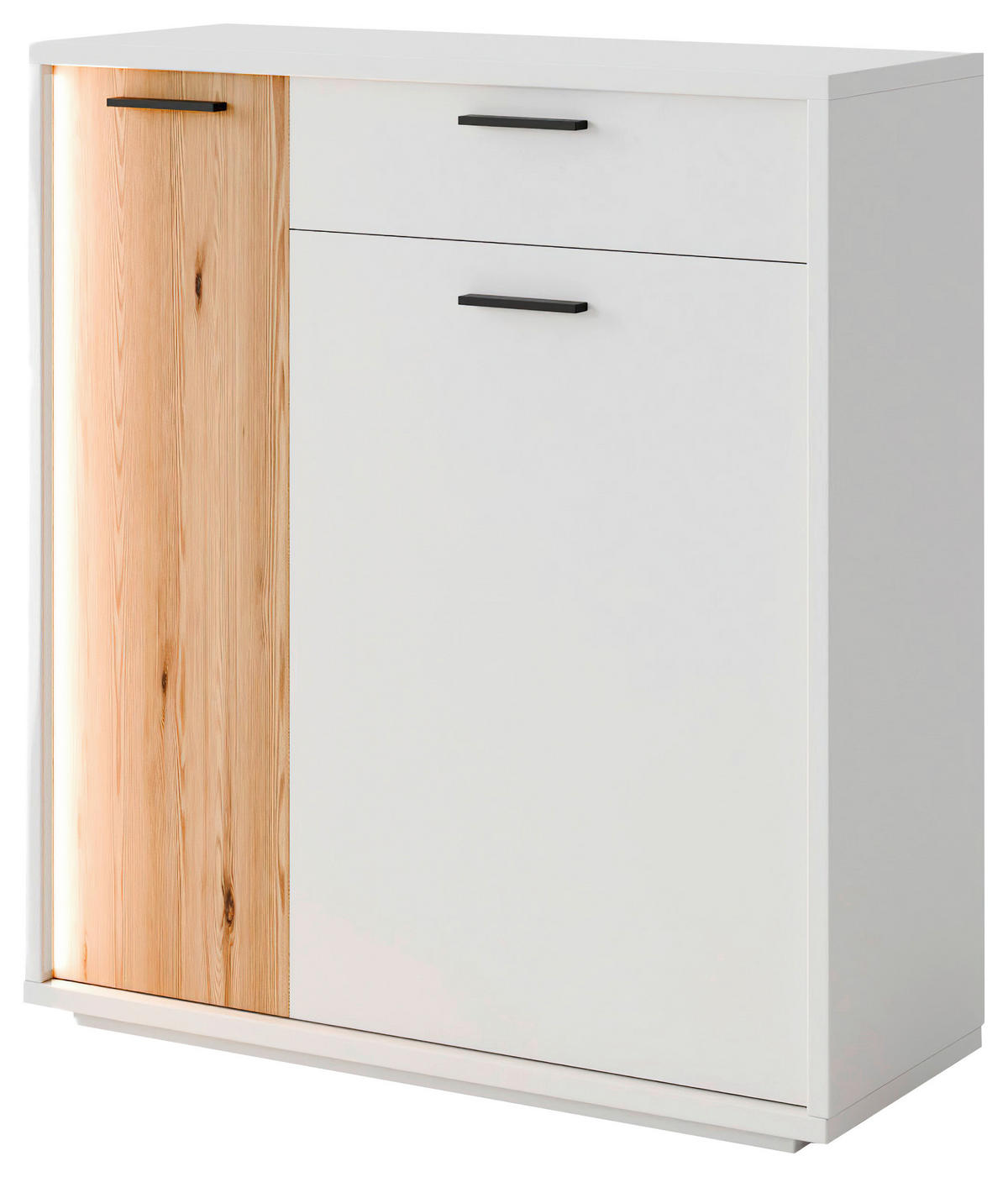SCHUHSCHRANK 95/105/37 cm  - Eichefarben/Anthrazit, Design, Holzwerkstoff/Metall (95/105/37cm) - Xora