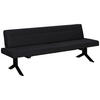 SITZBANK in Metall, Textil Schwarz  - Schwarz, Konventionell, Textil/Metall (220/87/70cm) - Moderano