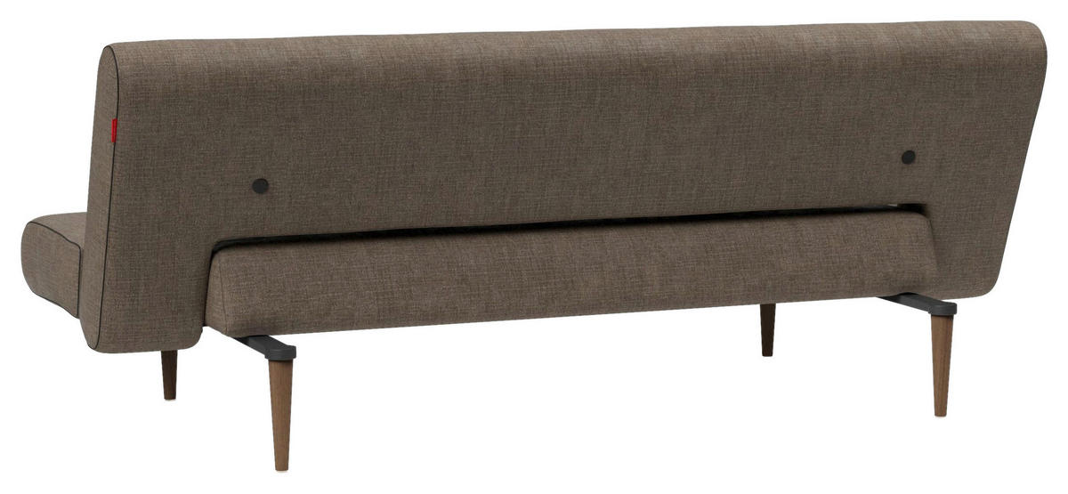 SCHLAFSOFA Flachgewebe Braun  - Eiche dunkel/Braun, Design, Holz/Textil (200/81/95cm) - Innovation