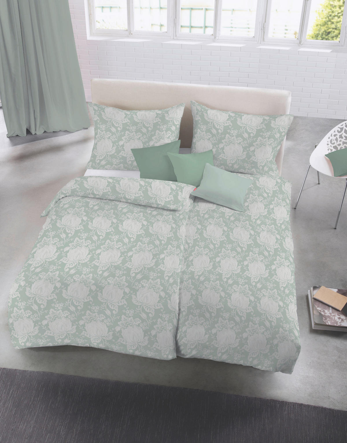 BETTWÄSCHE Lech Flanell 200/220 cm  - Grün, Design, Textil (200/220cm) - Fleuresse