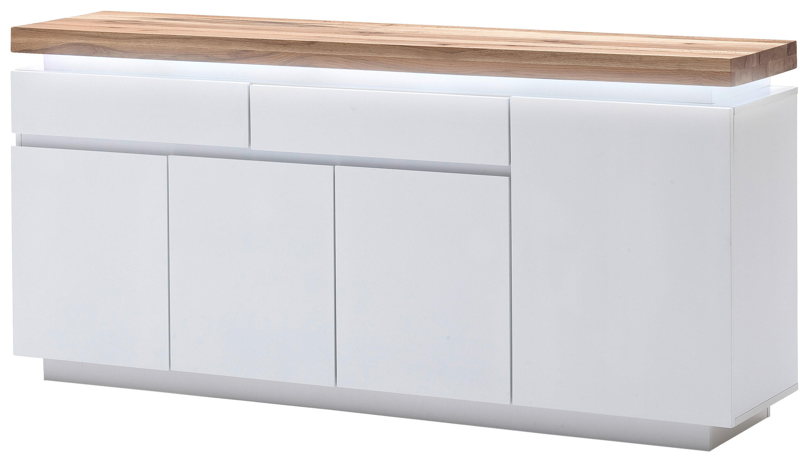 KOMMODE Romina  in 175/81/40 cm  - Eichefarben/Weiß, Design, Holz/Holzwerkstoff (175/81/40cm)