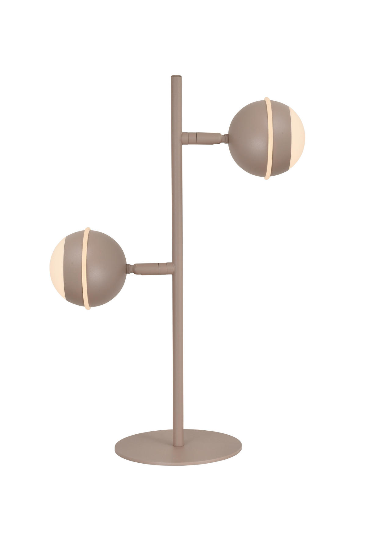 LED-TISCHLEUCHTE Biarritz 24/42/15 cm  - Sandfarben/Schwarzchrom, Design, Kunststoff/Metall (24/42/15cm)