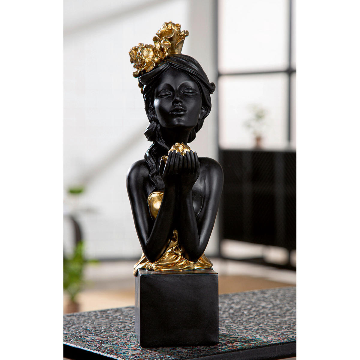 DEKOBÜSTE - Schwarz, Basics, Kunststoff (10/33/12cm)