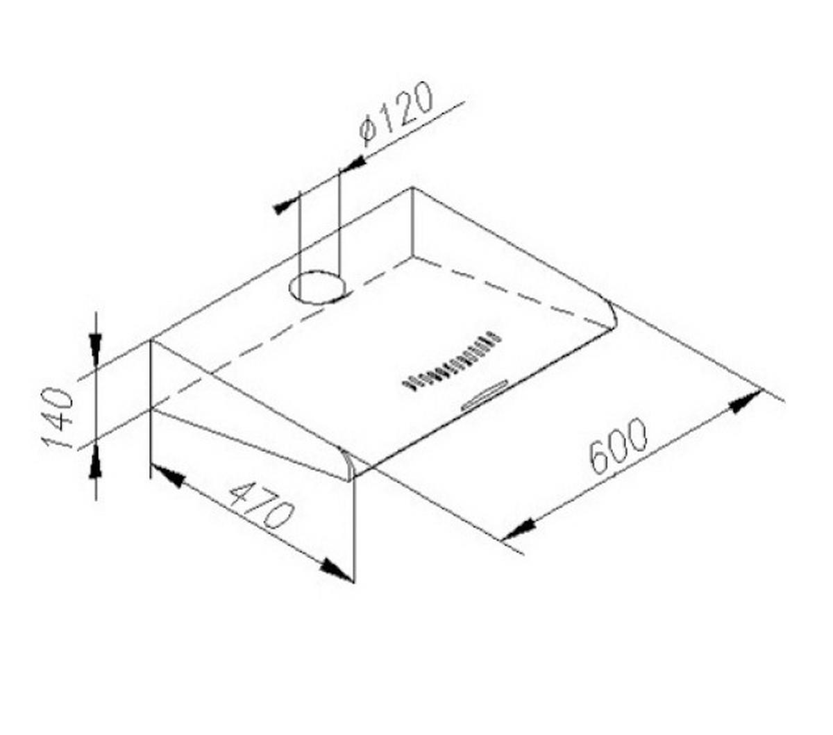 DUNSTABZUGSHAUBE UH 17108-3 W  - Weiß, Metall (60/14/47cm) - Amica