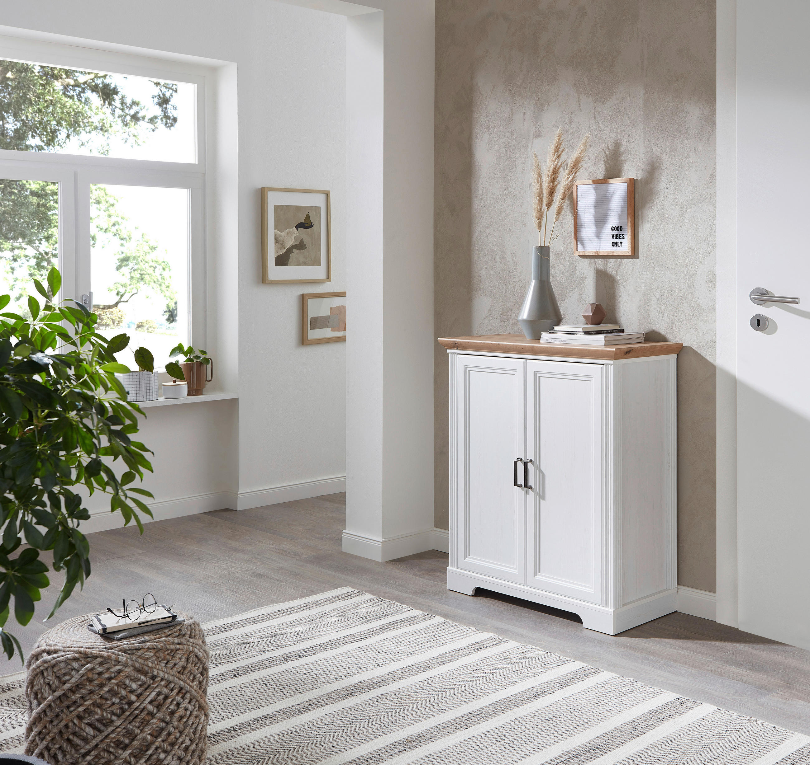 KOMMODE in 93/102/41 cm - Schwarz/Eiche Artisan, Design, Holzwerkstoff/Metall (93/102/41cm) - Landscape