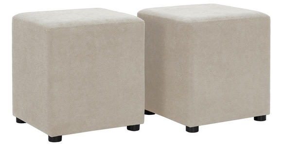 ECKSOFA  in Webstoff Beige  - Beige/Schwarz, KONVENTIONELL, Holz/Textil (244/283cm) - Carryhome