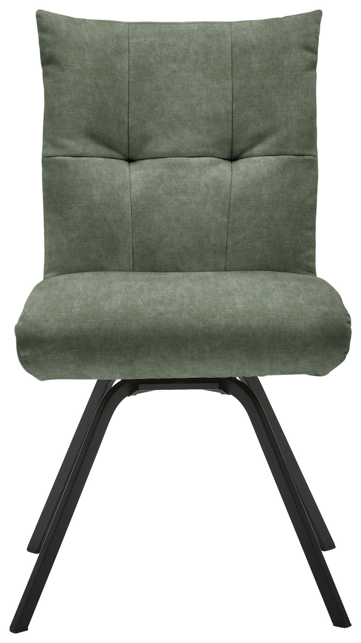 STUHL  in Velours Textil  - Dunkelgrün/Schwarz, Design, Textil/Metall (50/84/68cm) - Welnova