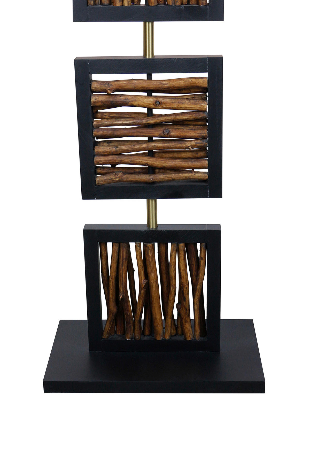 STEHLEUCHTE  40/163/20 cm   - Goldfarben/Schwarz, Design, Holz/Textil (40/163/20cm) - P & B