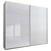 SCHWEBETÜRENSCHRANK  in Weiß  - Weiß, Design, Glas/Holzwerkstoff (225/210/65cm) - Carryhome