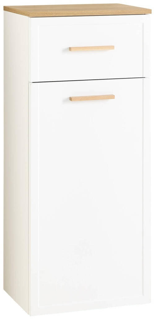 MIDISCHRANK 45,2/104/32,5 cm  - Eichefarben/Weiß, KONVENTIONELL, Glas/Holz (45,2/104/32,5cm) - Xora