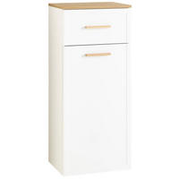 MIDISCHRANK 45,2/104/32,5 cm  - Eichefarben/Weiß, KONVENTIONELL, Glas/Holz (45,2/104/32,5cm) - Xora
