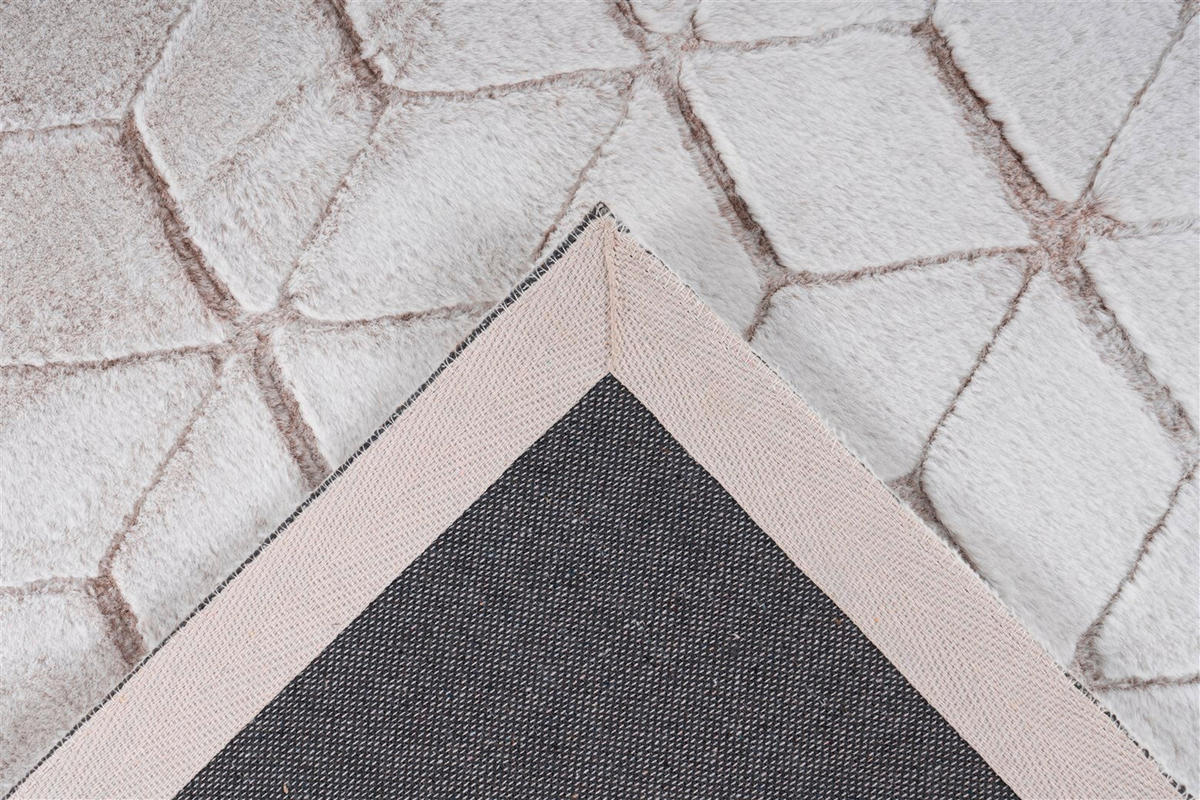 TEPPICH 160/230 cm Vivica 125 Weiß / Taupe Weiß, Taupe  - Taupe/Weiß, KONVENTIONELL, Textil (160/230cm)