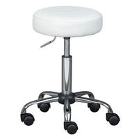 DREHHOCKER Weiß  - Chromfarben/Weiß, Basics, Kunststoff (33/50-66/33cm) - MID.YOU