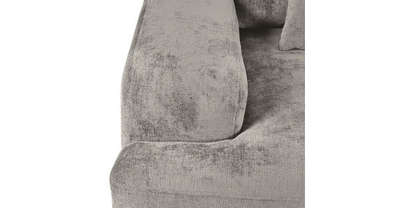 BIGSOFA Chenille Hellgrau  - Hellgrau/Schwarz, KONVENTIONELL, Kunststoff/Textil (282/73/115cm) - Carryhome