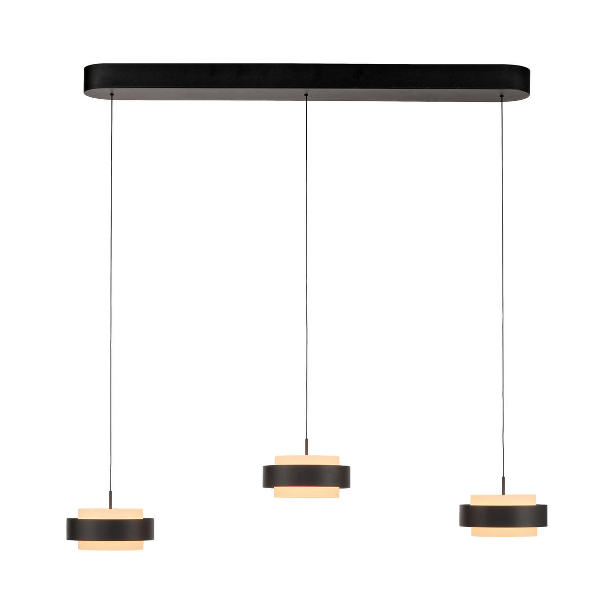 LED-PENDELLEUCHTE Elmo 96/17,5/180 cm  - Schwarz, Design, Kunststoff/Metall (96/17,5/180cm) - Schöner Wohnen