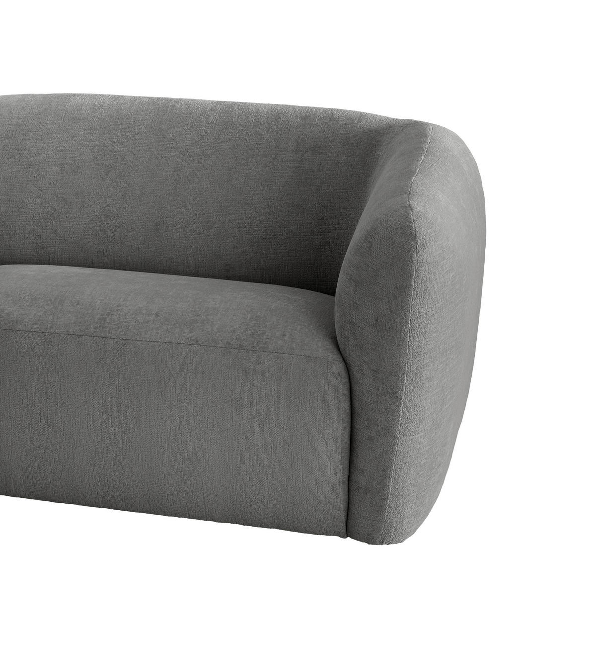 ECKSOFA in Mikrofaser Graubraun  - Graubraun/Schwarz, Modern, Kunststoff/Textil (182/276cm) - Livetastic