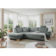 ECKSOFA in Mikrofaser Grau  - Wildeiche/Beige, KONVENTIONELL, Holz/Textil (236/286cm) - Voleo