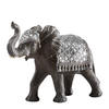 DEKOELEFANT - Dunkelgrau/Silberfarben, Basics, Kunststoff (36/27,5/15,5cm) - Ambia Home