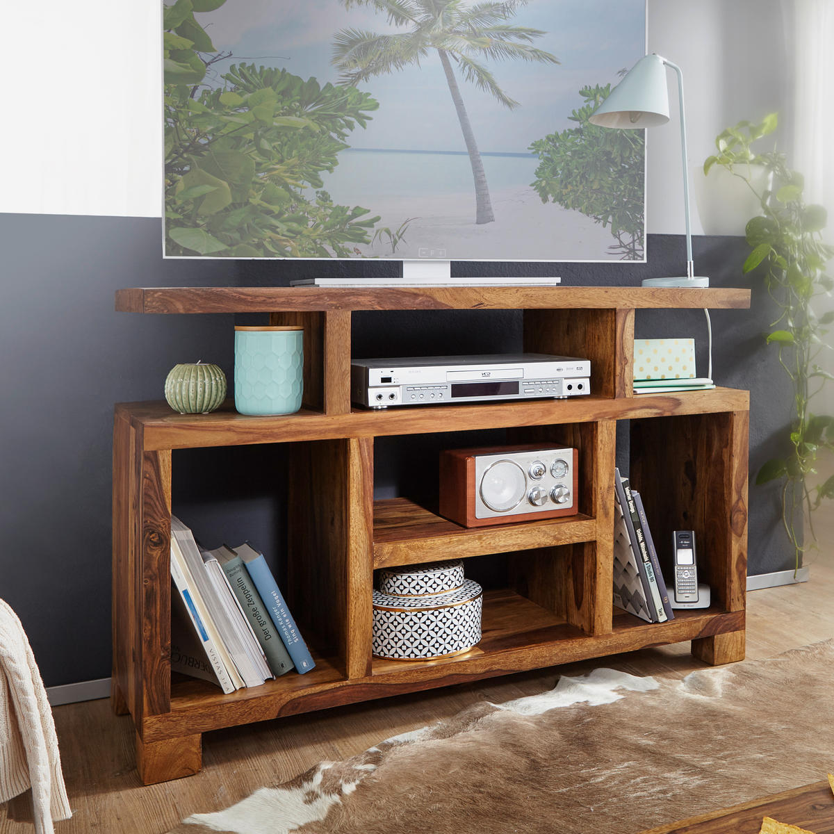 SIDEBOARD  in 115/76,5/41 cm  - Sheeshamfarben, Design, Holz (115/76,5/41cm) - MID.YOU