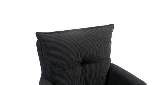 ARMLEHNSTUHL in Eisen Cord - Schwarz, Design, Textil/Metall (60/95/67cm) - Novel