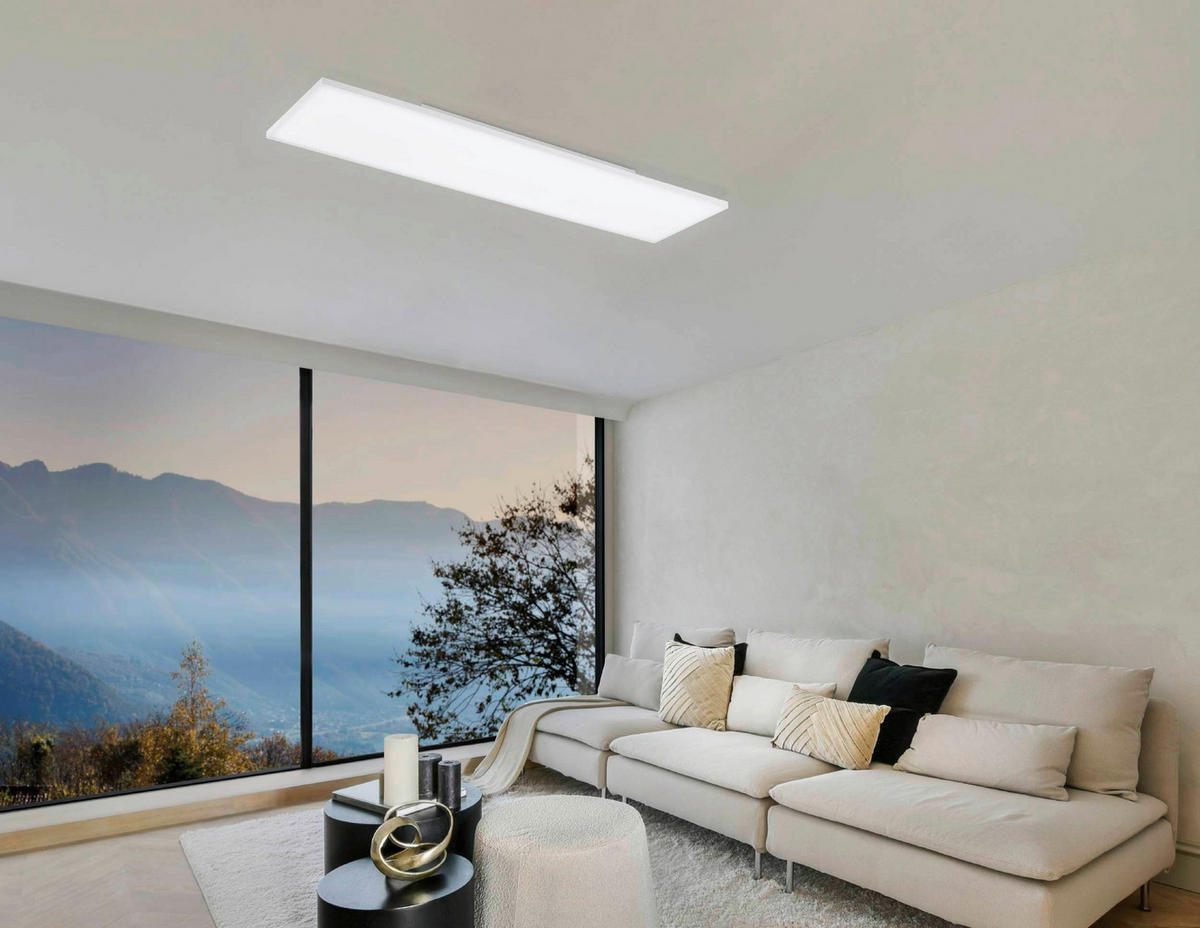 LED-DECKENLEUCHTE Turcona-Z  Smart 120/30/5 cm   - Weiß, Design, Kunststoff/Metall (120/30/5cm) - Eglo