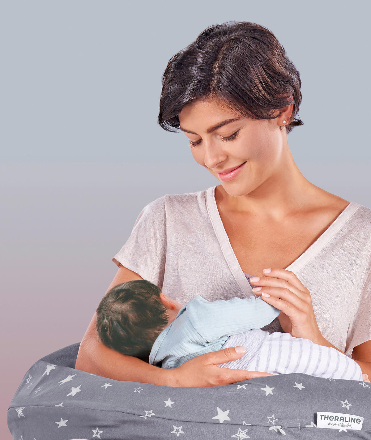 STILLKISSEN   - Taupe/Schlammfarben, Basics, Textil (190x40cmcm) - Theraline