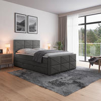 BOXSPRINGBETT 140/200 cm  in Anthrazit  - Anthrazit, MODERN, Holz/Kunststoff (140/200cm) - MID.YOU